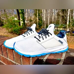 Columbia PFG Tamiami White/Ocean Blue Boat Shoe Men’s Size 11.5